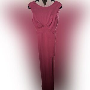 Simply Maroon Maxi Dress with Side Cutouts